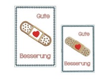 ITH Stickdatei - Postkarte "'Gute Besserung"